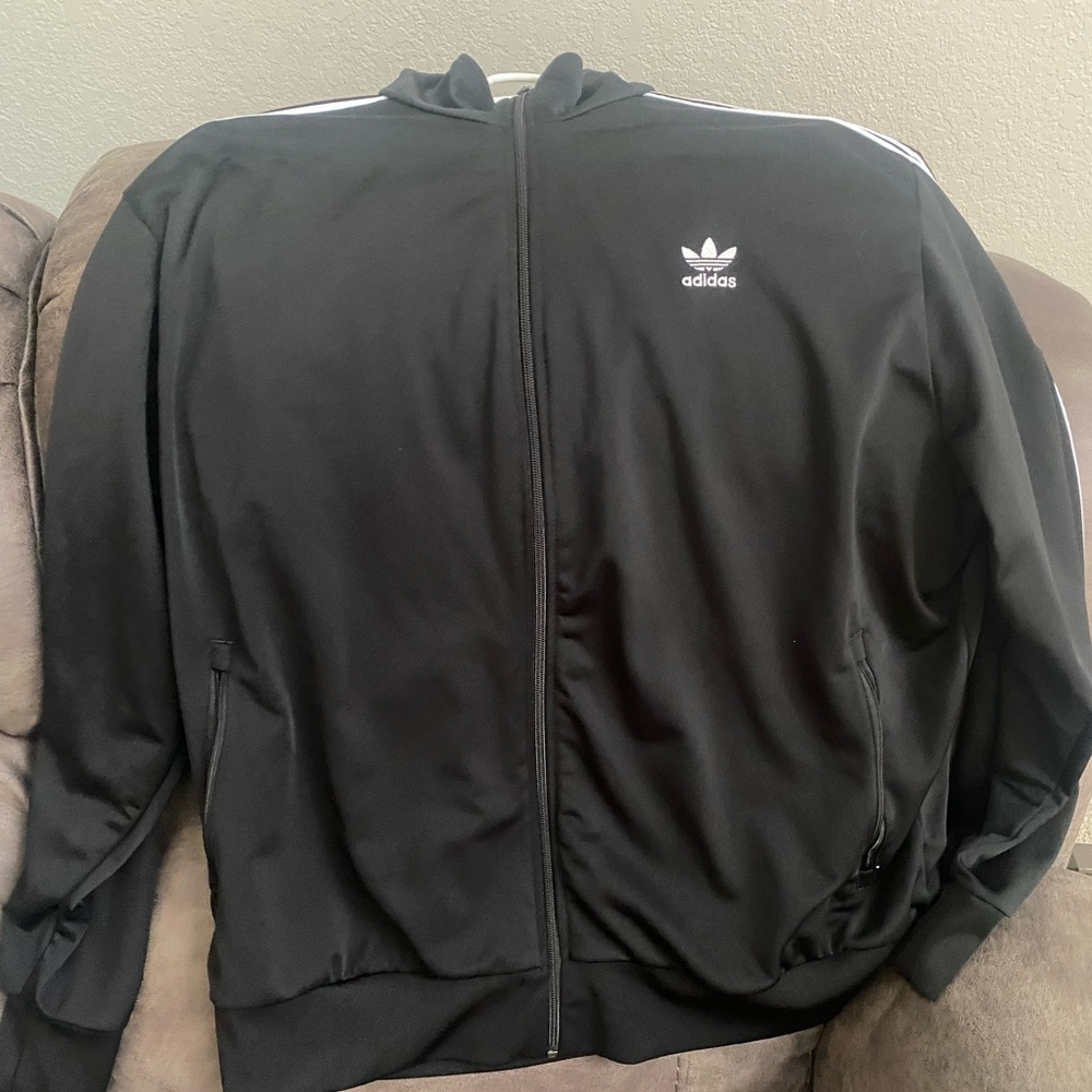Adidas black track jacket.